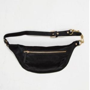RACHEL COMEY Ante Black Hair on Hide Belt Bag
